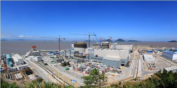 建设中的三门第三代AP1000核电站