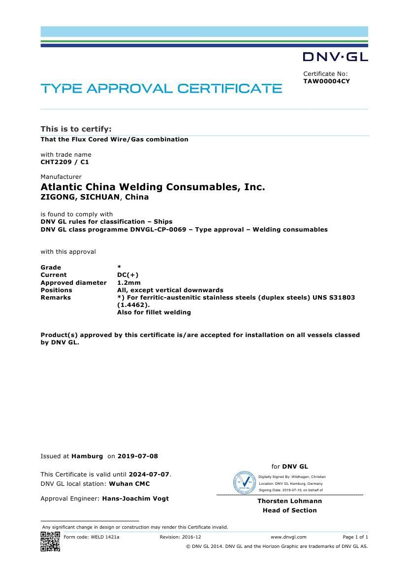 DNVGL: CHT2209