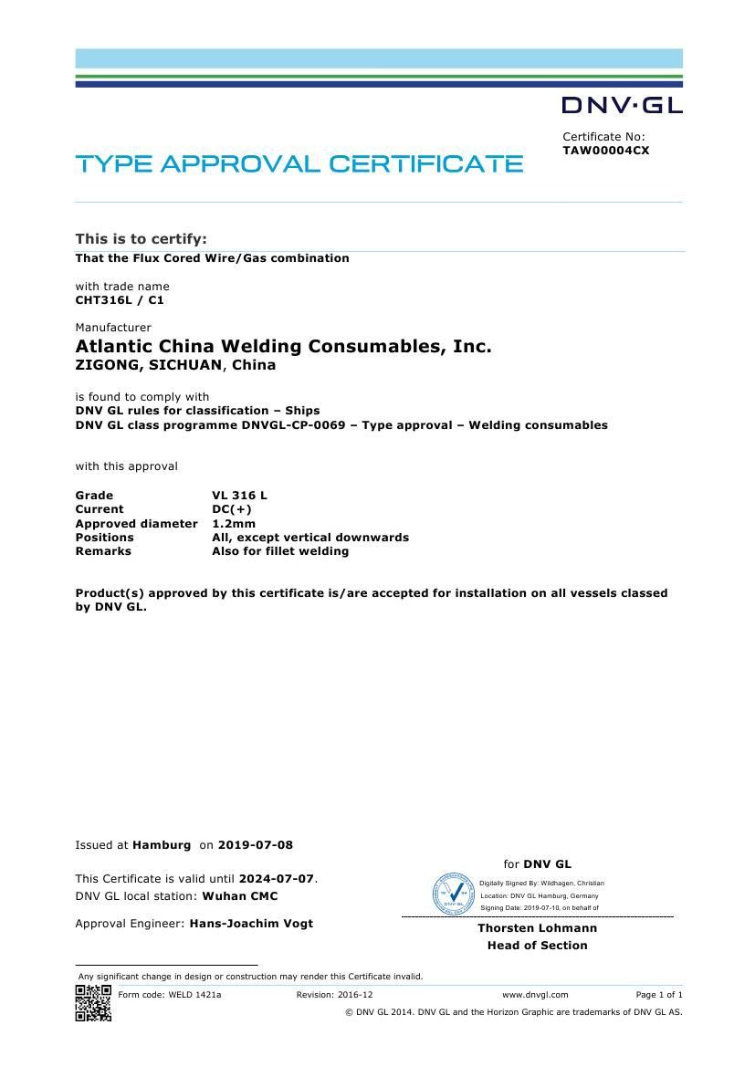 DNVGL: CHT316L